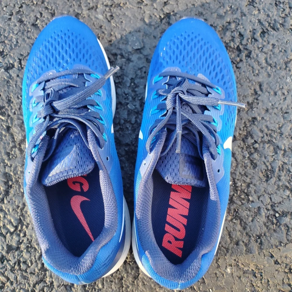 Men's Nike Air Zoom Pegasus 34 - Blue & White - Picture 4 of 8